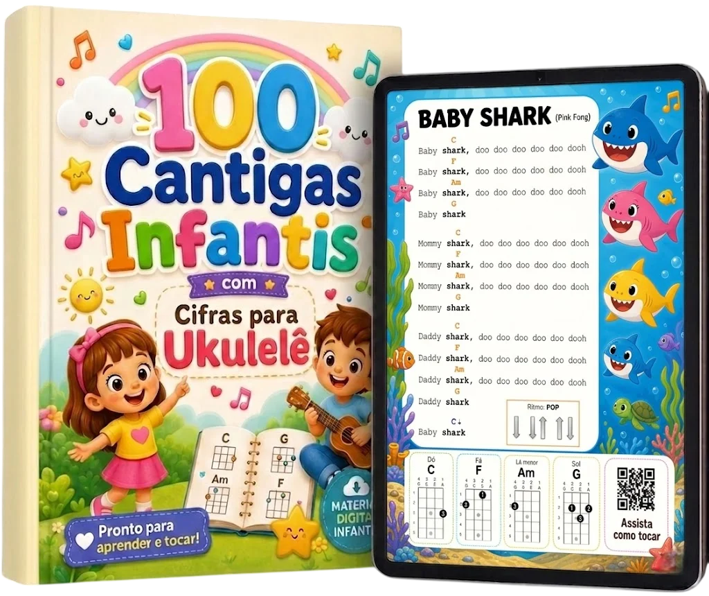 Plano Básico - 100 cantigas infantis com cifras para ukulele